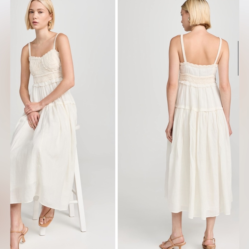 ULLA JOHNSON Gisella midi dress Sz 4 - Picture 2 of 8